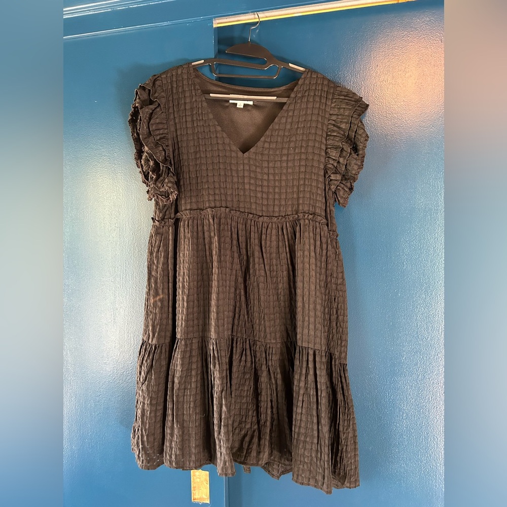2 THML dresses black checkered and multi colored - Picture 3 of 4